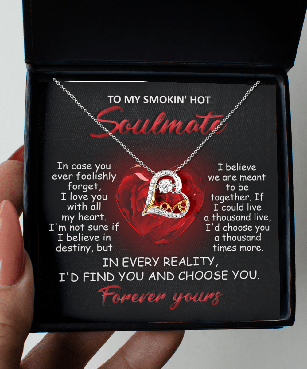 To My Smokin' Hot Soulmate Forever Yours | Love Dancing Necklace - keepsaken
