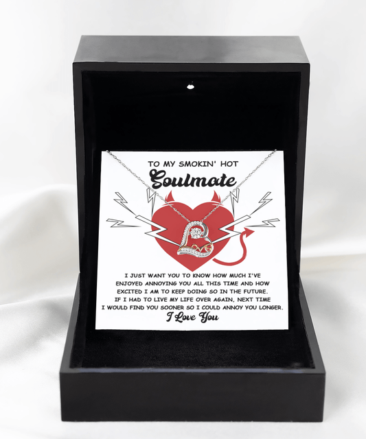 To My Smokin' Hot Soulmate I Love You | Love Dancing Necklace - keepsaken