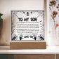 To My Son I Love You Halloween Square Acrylic Plaque, Halloween Decor - keepsaken