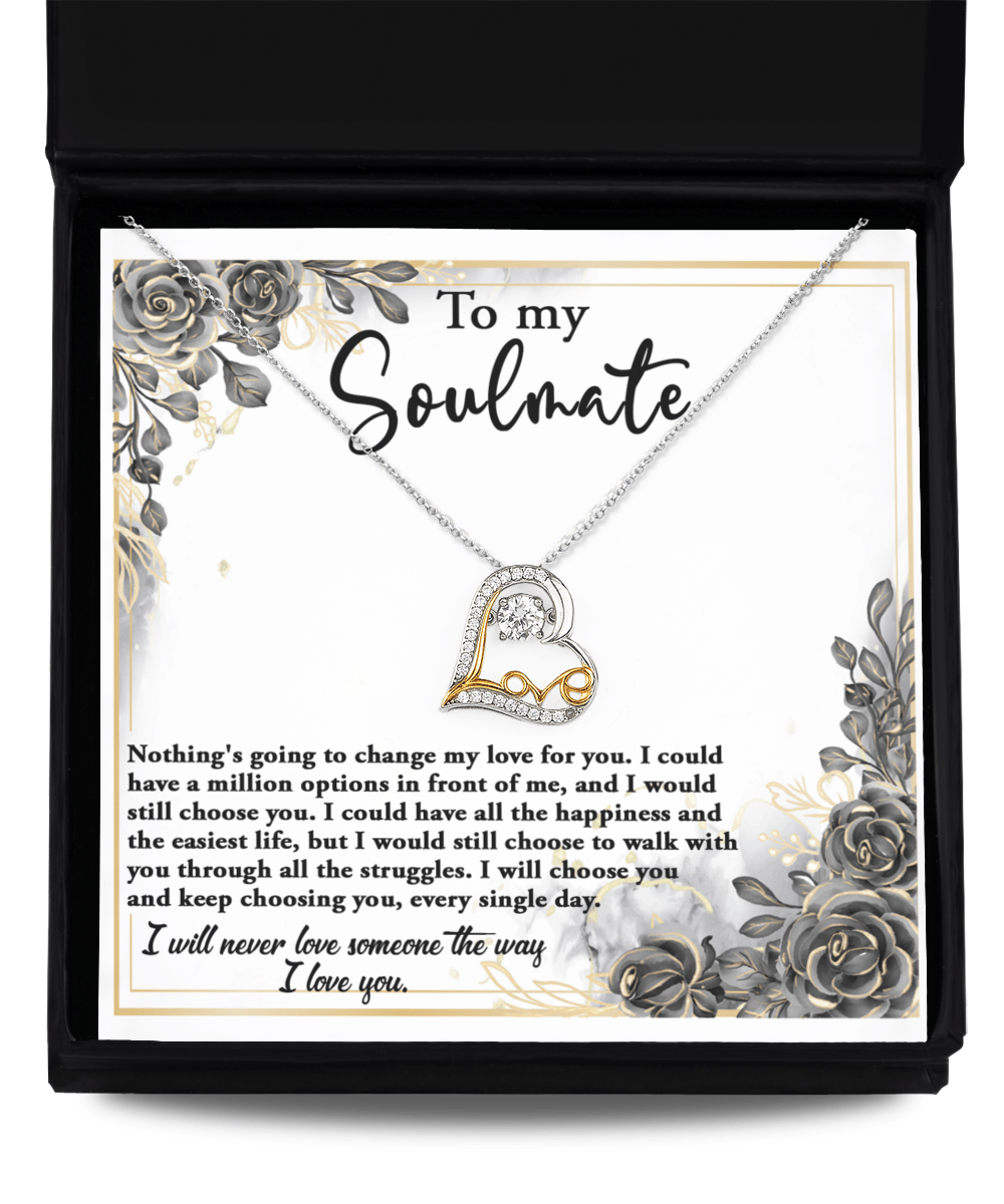To My Soulmate Every Single Day | Love Dancing Necklace - keepsaken