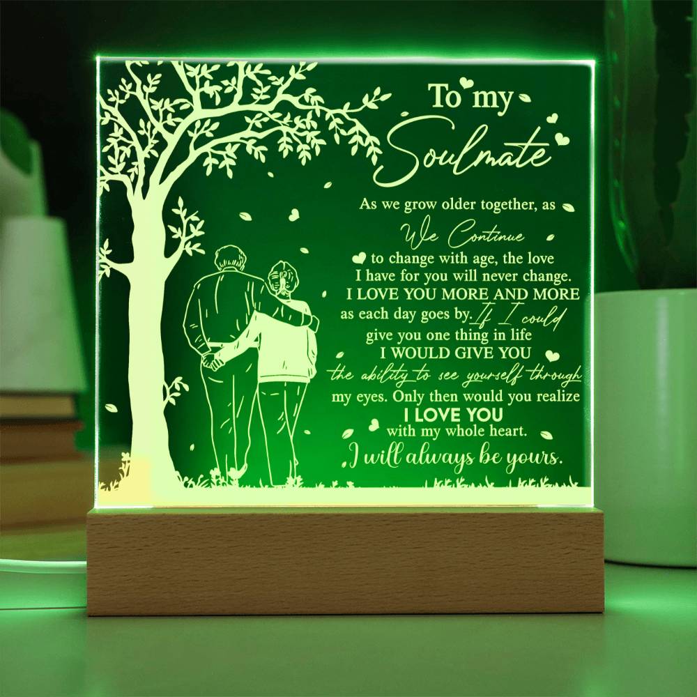 To My Soulmate Grow Old Together | Square Acrylic - keepsaken
