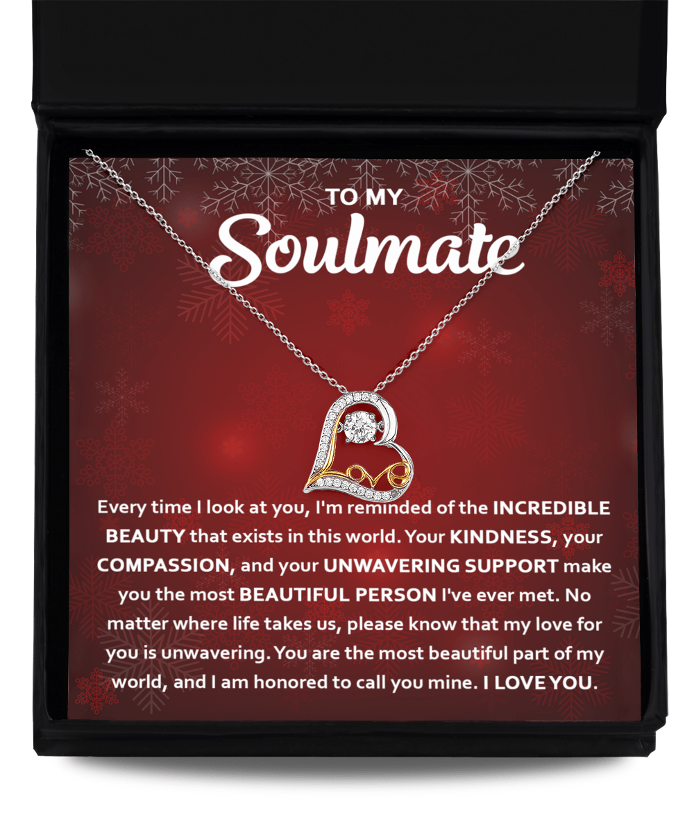 To My Soulmate Honored To Call You Mine | Love Dancing Necklace - keepsaken