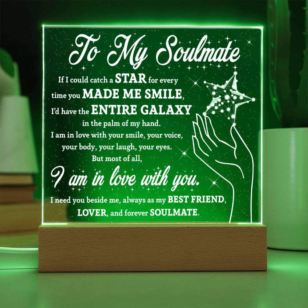 To My Soulmate I Need You Beside Me Square Acrylic Romantic Gift - keepsaken