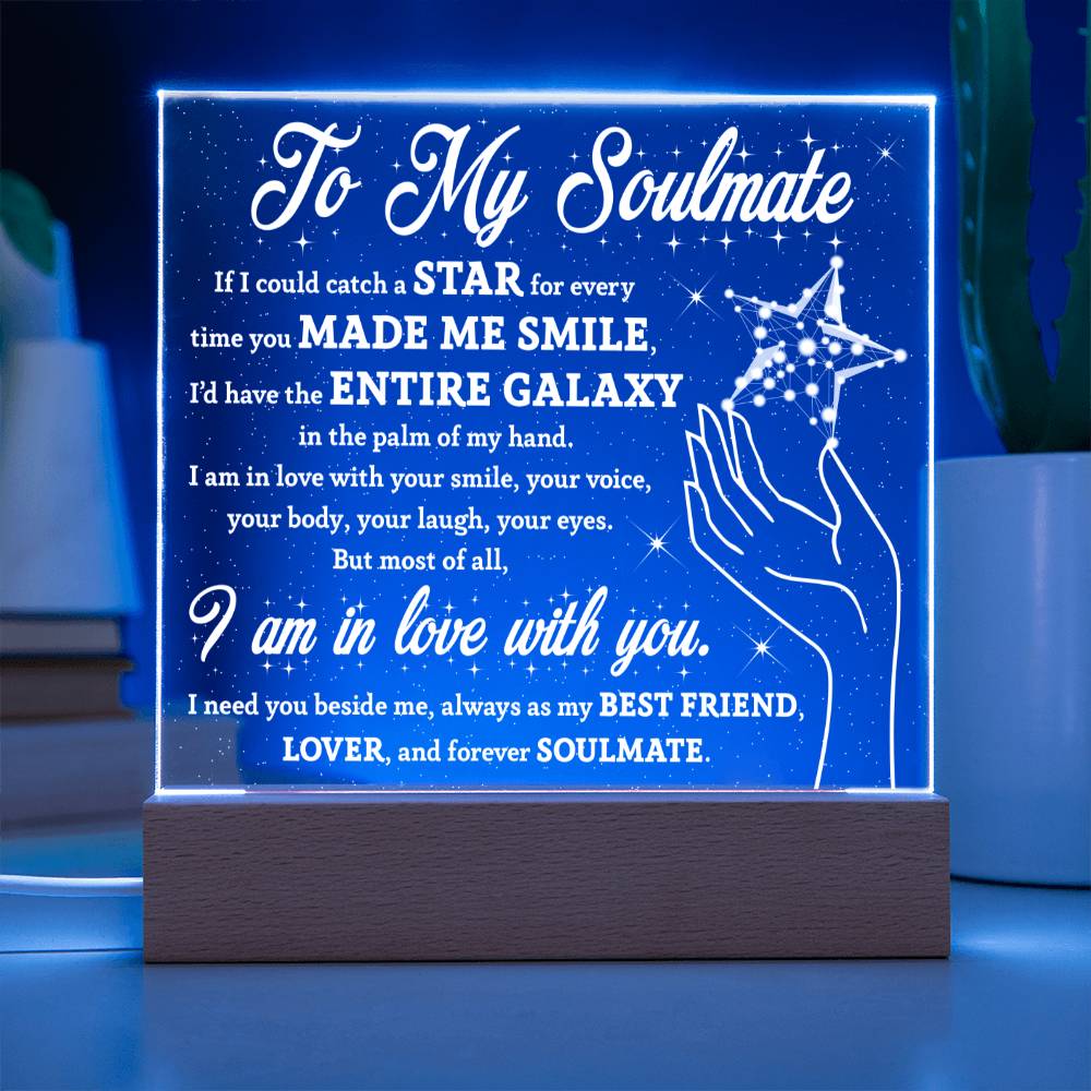 To My Soulmate I Need You Beside Me Square Acrylic Romantic Gift - keepsaken