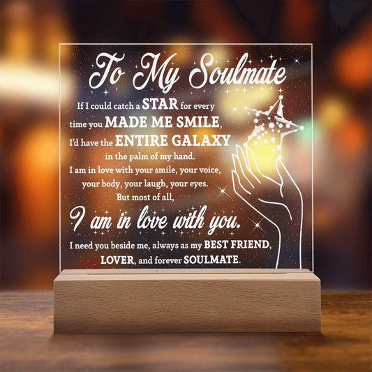 To My Soulmate I Need You Beside Me Square Acrylic Romantic Gift - keepsaken