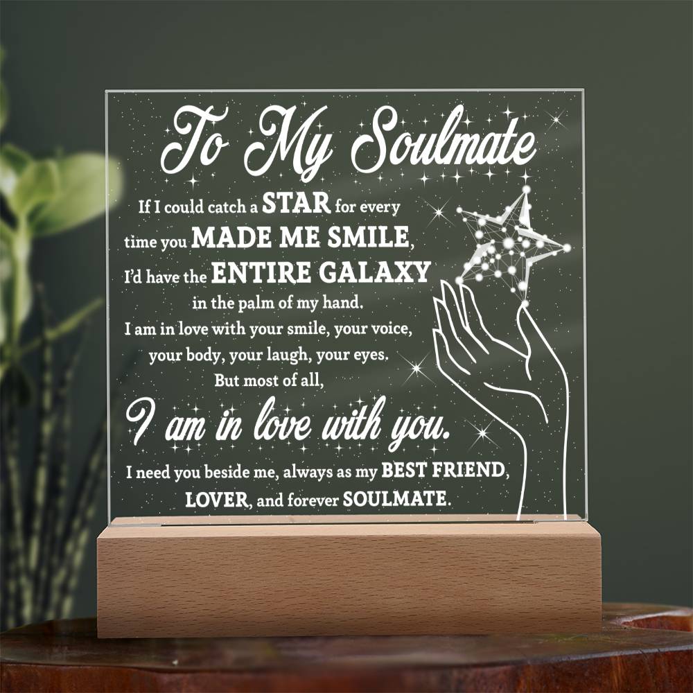 To My Soulmate I Need You Beside Me Square Acrylic Romantic Gift - keepsaken