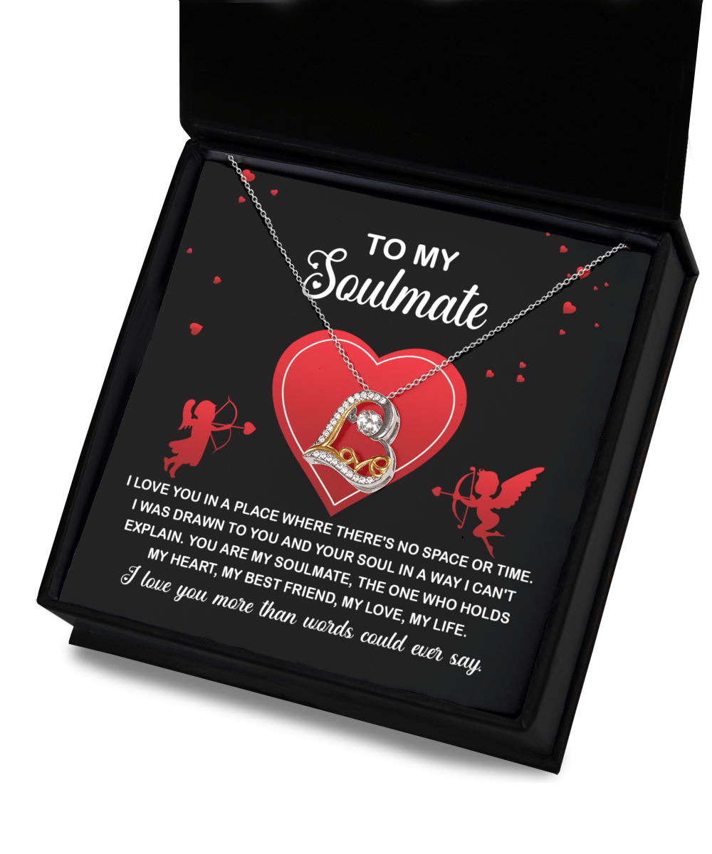 To My Soulmate I Was Drawn To You | Love Dancing Necklace - keepsaken