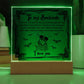 To My Soulmate I Will Be Forever Yours Halloween Square Acrylic Plaque, Halloween Decor - keepsaken
