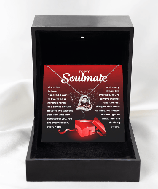 To My Soulmate I'm Thinking Of You | Love Dancing Necklace - keepsaken