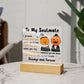 To My Soulmate Love You Till My Last Breath Halloween Square Acrylic Plaque, Halloween Decor - keepsaken