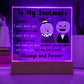 To My Soulmate Love You Till My Last Breath Halloween Square Acrylic Plaque, Halloween Decor - keepsaken