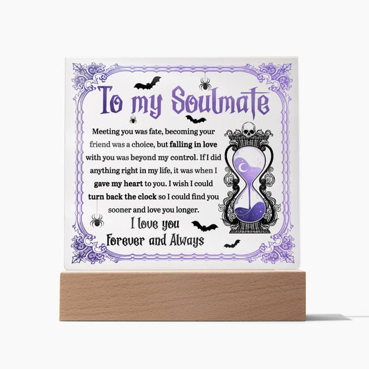 To My Soulmate Meeting You Was Fate | Square Acrylic Plaque - keepsaken