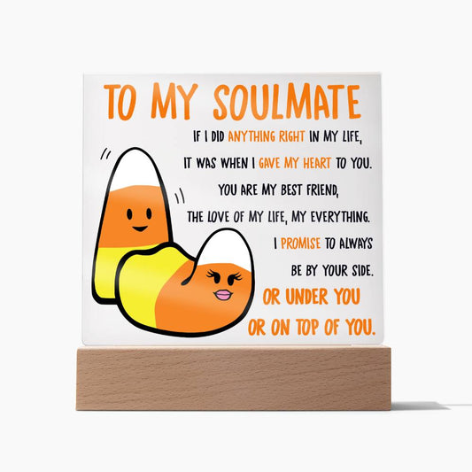 To My Soulmate The Love Of My Life | Square Acrylic Plaque - keepsaken