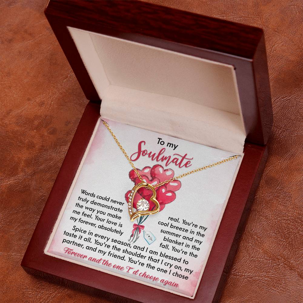 To My Soulmate The One I Chose Forever | Forever Love Necklace - keepsaken