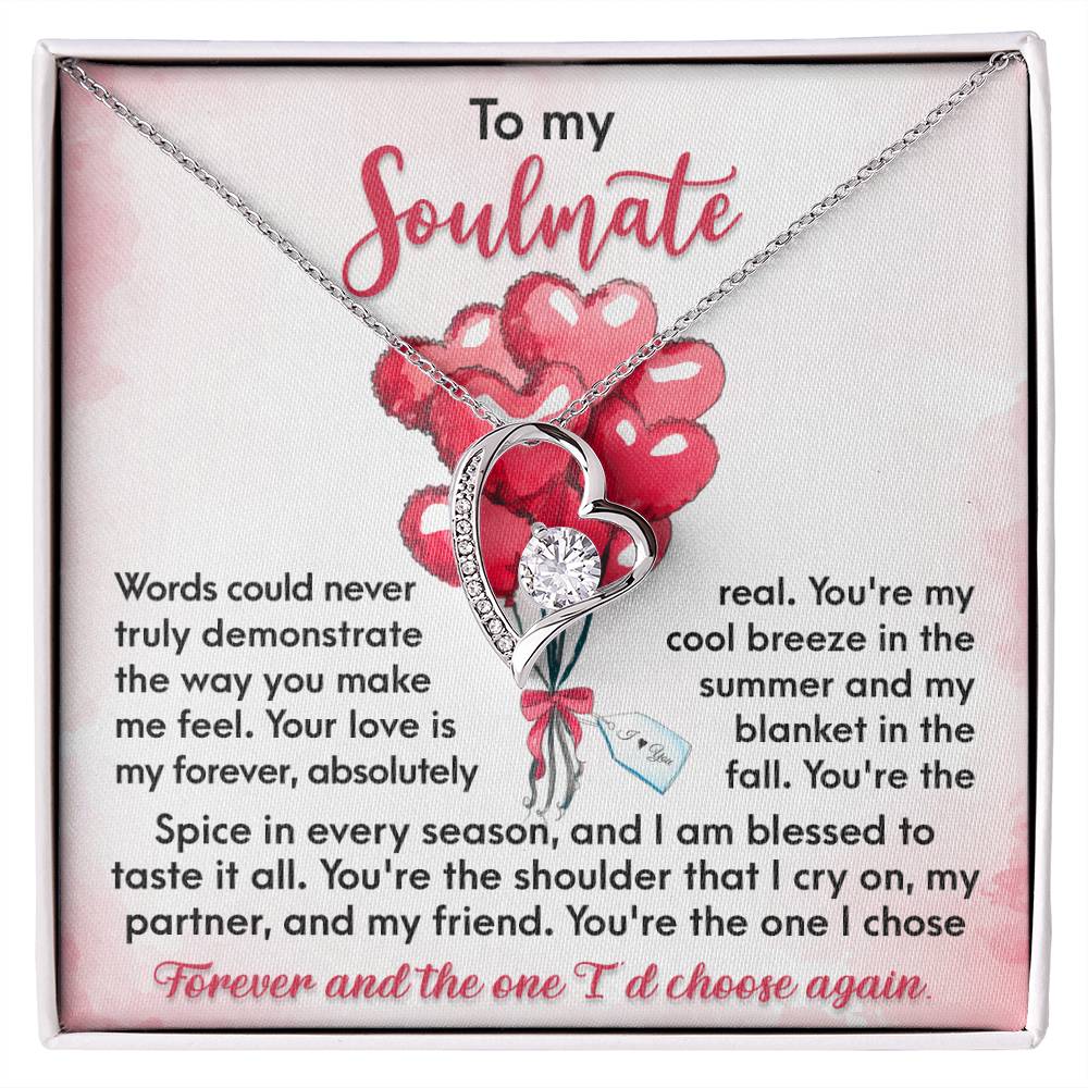 To My Soulmate The One I Chose Forever | Forever Love Necklace - keepsaken