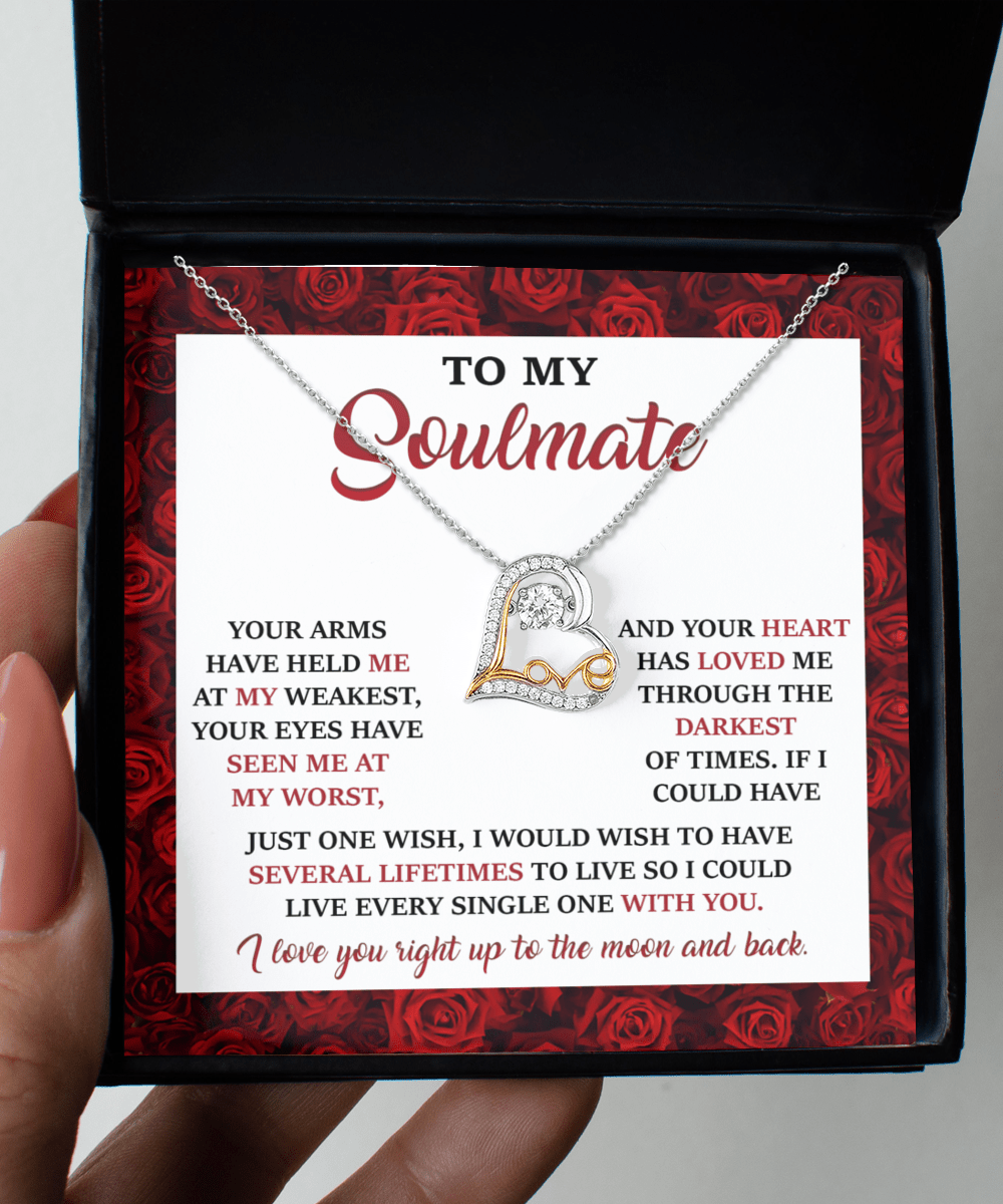 To My Soulmate To The Moon And Back | Love Dancing Necklace - keepsaken