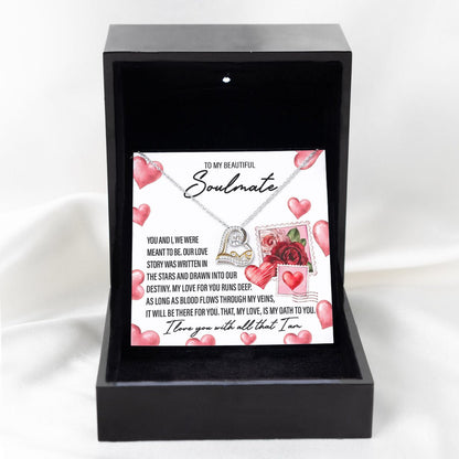 To My Soulmate We Were Meant To Be | Love Dancing Necklace - keepsaken