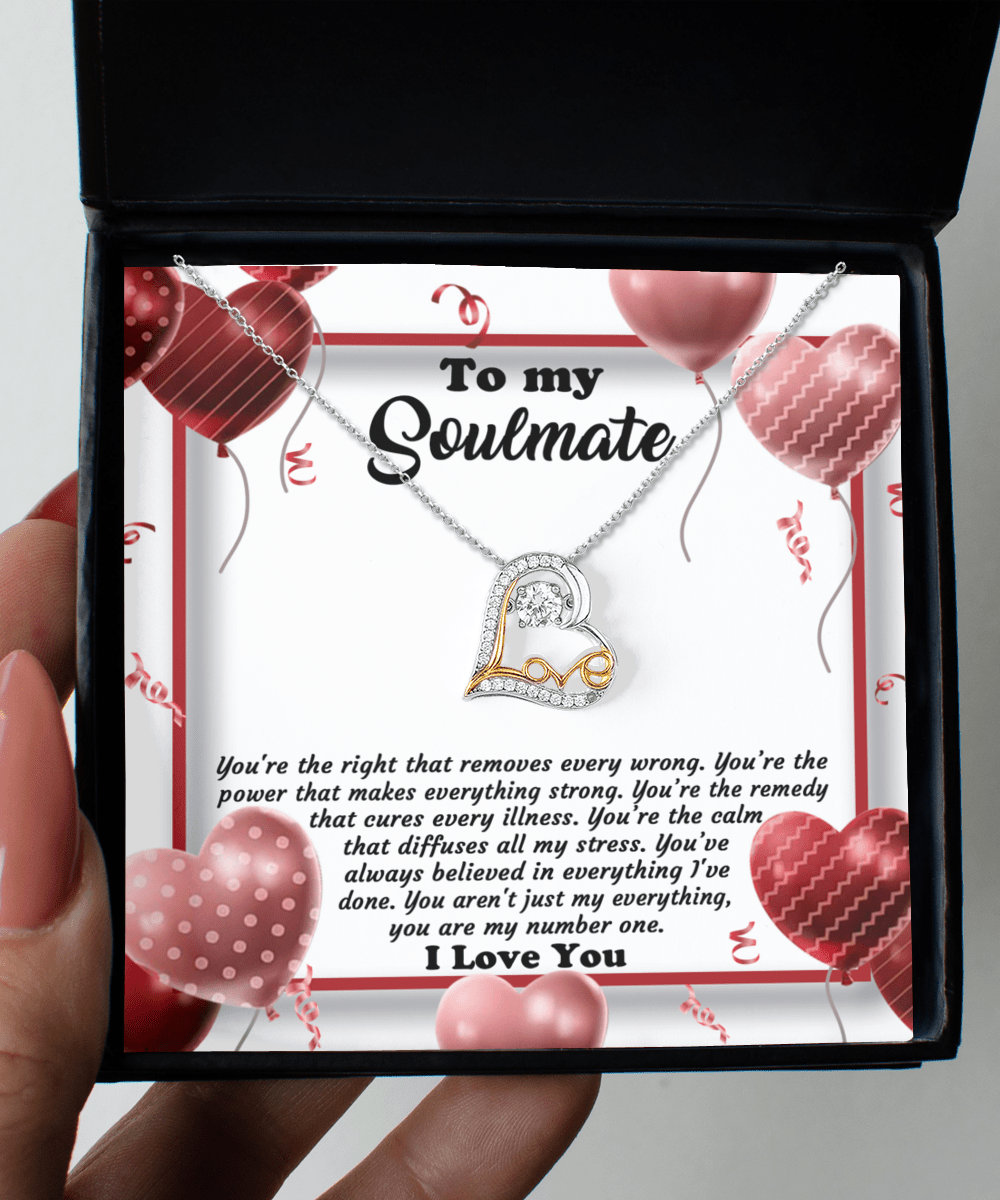 To My Soulmate You Are My Number One | Love Dancing Necklace - keepsaken