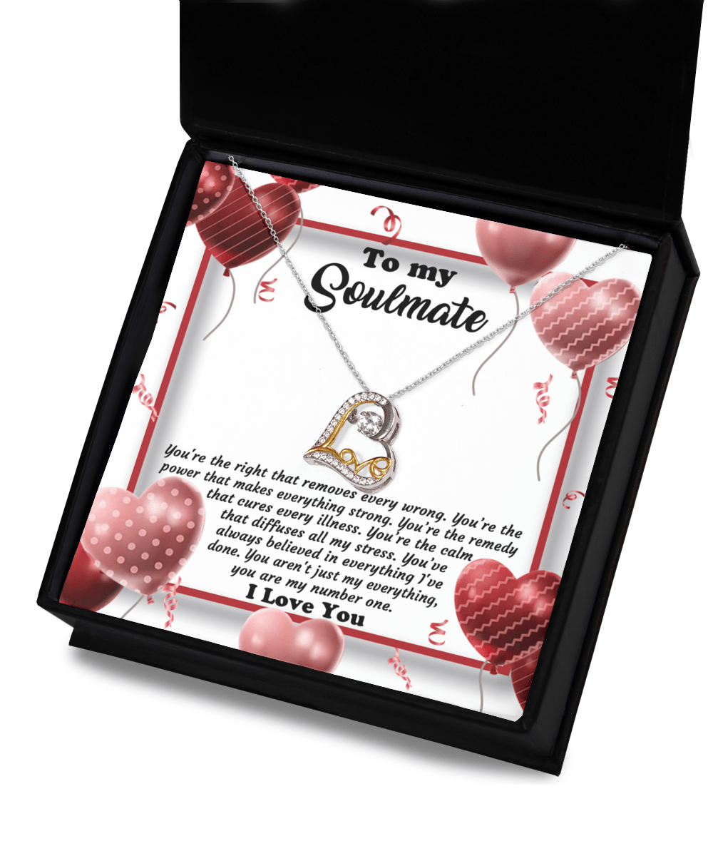 To My Soulmate You Are My Number One | Love Dancing Necklace - keepsaken