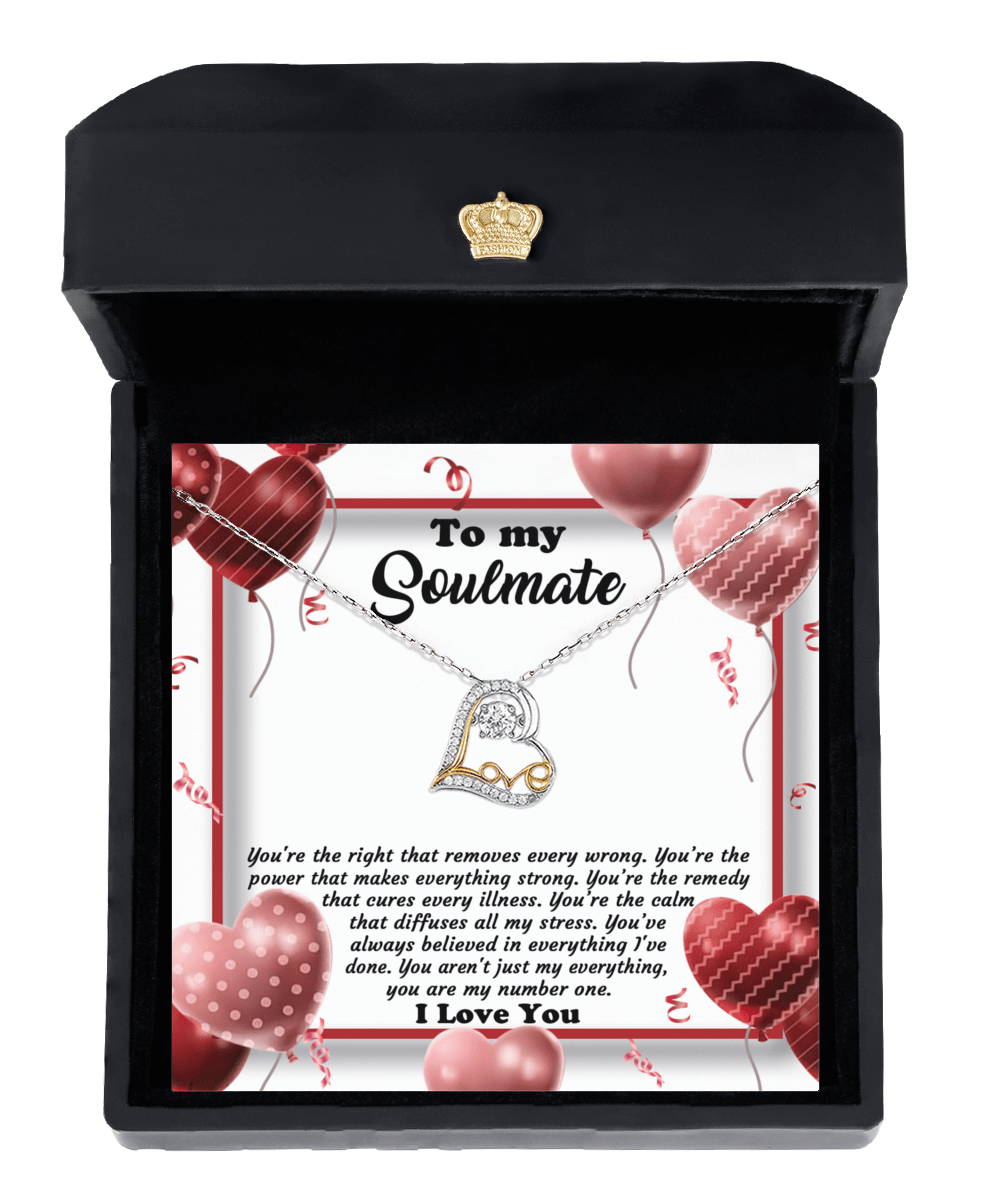 To My Soulmate You Are My Number One | Love Dancing Necklace - keepsaken