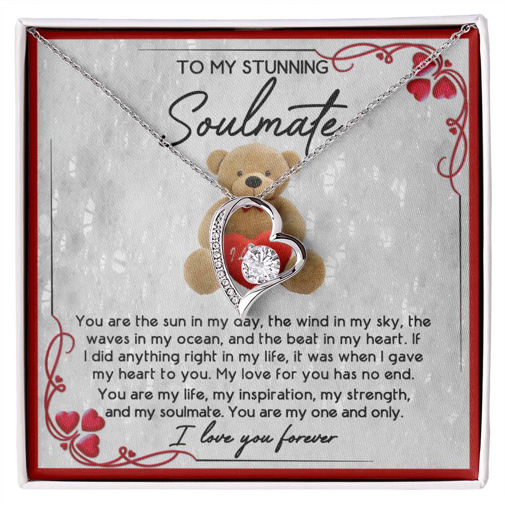 To My Stunning Soulmate I Love You Forever | Forever Love Necklace - keepsaken