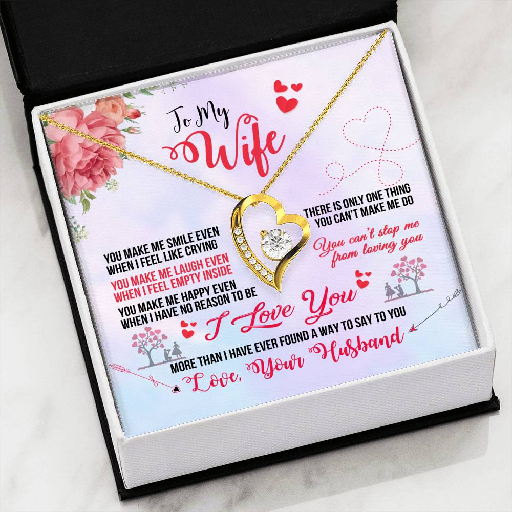 To My Wife I Love You Love Your Husband, Forever Love Necklace, Wife Gift, Wife Anniversary - keepsaken