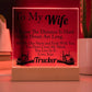 To My Wife Love Your Trucker | Square Acrylic Plaque - keepsaken