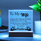 To My Wife Love Your Trucker | Square Acrylic Plaque - keepsaken