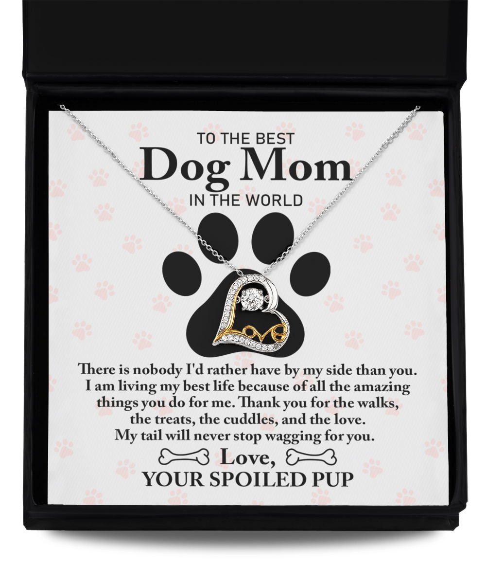 To The Best Dog Mom In The World | Love Dancing Necklace - keepsaken