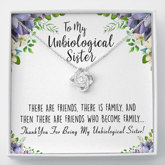 Unbiological Sister Love Knot Necklace - keepsaken