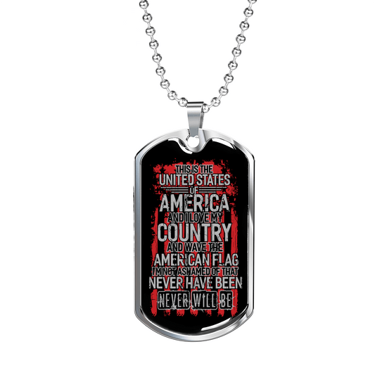 USA Dog Tag, American Proud - keepsaken