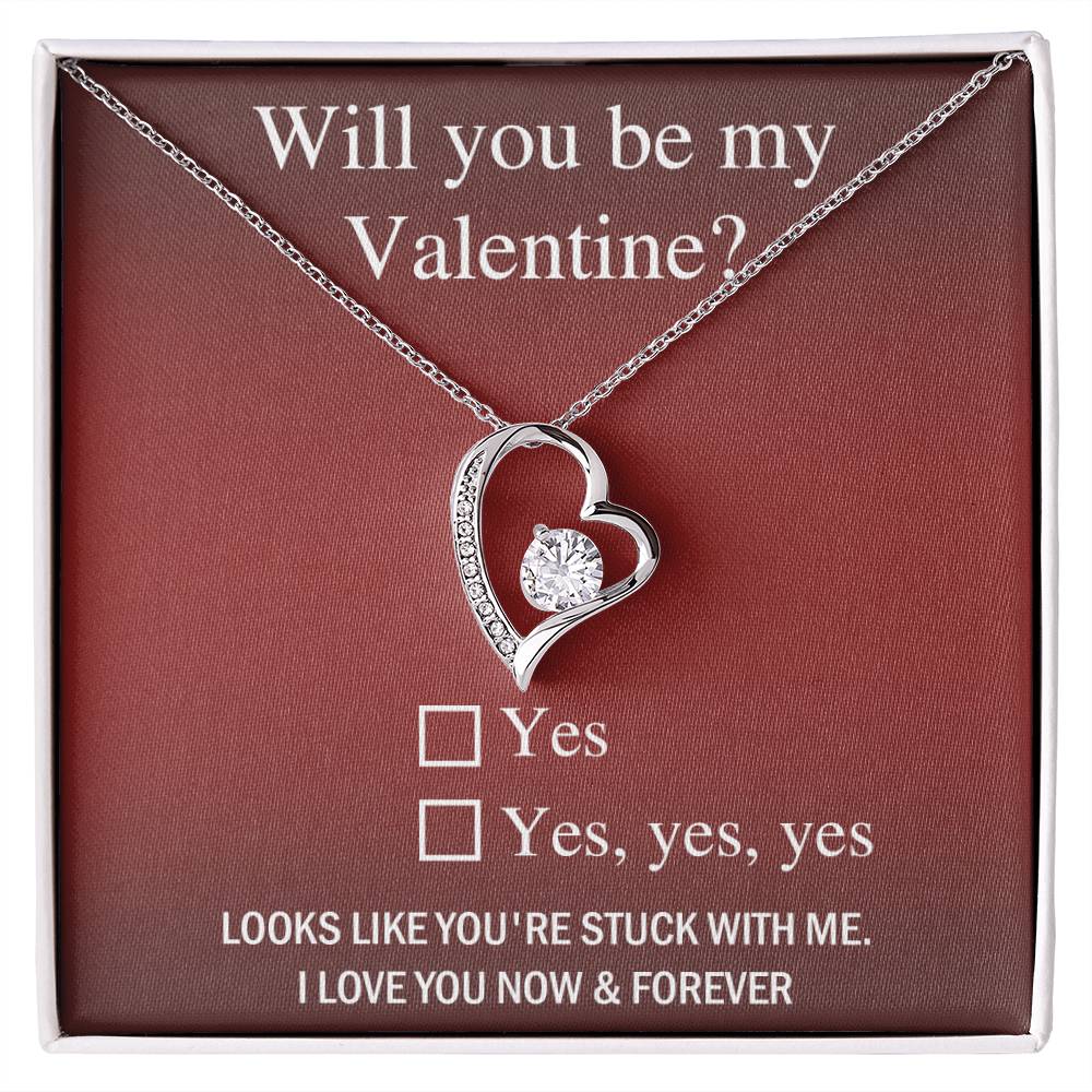 Will You Be My Valentine Soulmate Forever Love Necklace, Gift For Her - keepsaken