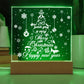 Wish You A Very Merry Christmas And Happy New Year Square Acrylic, Christmas Themed Gift - keepsaken