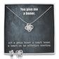 You Give Me A Heart Boner, An Affection Erection, Love Knot Earring and Necklace Set, Funny & Sarcastic Love For Her, Mature Gift - keepsaken